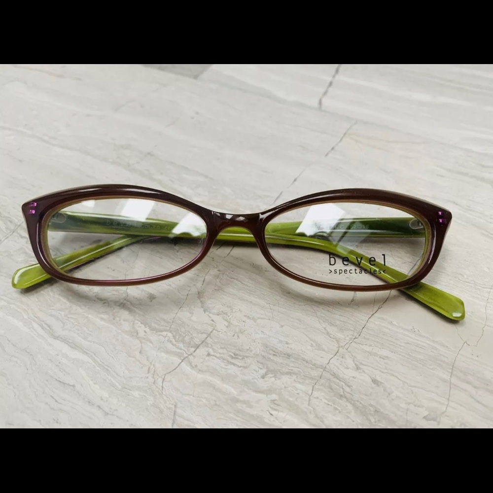 Bevel Check Sea Green Pink Japan Eyeglass Frames